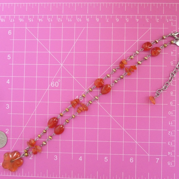 🌼🧡❤️ COUSIN CLAUDINE Carnelian Agate Necklace - Picture 12 of 16